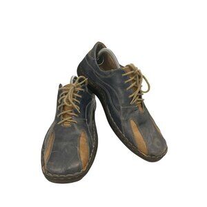 Josef Seibel Mens  Size 7  (EU40) Blue Brown Leather Casual lace-up Shoes